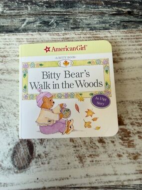 American Girl BITTY BABY Doll COZY CARDIGAN Set - Walk in the Woods Board BOOK